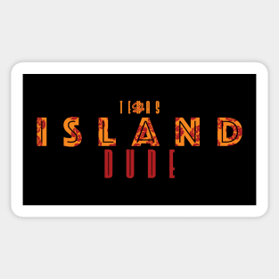 Texas-Style Island Dude in light and dark orange Sticker